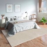 Merkloos Mia's Teppiche Laagpolig woonkamer tapijt 120x170 cm - Beige
