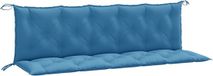 vidaXL Coussin de banc de jardin 2 pièces 180x50x7 cm tissu chiné bleu