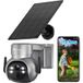 Ctronics 2.5k 4mp Caméra Surveillance Wifi Extérieur Sans Fil, Batterie Et Panneau Solaire, Détection Humaine Pir, Vision Nocturne Couleur, Audio Bidirectionnel, Ip66