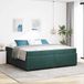Maison Exclusive - Cadre de lit avec matelas, vert foncé, 200 x 200 cm, tissu