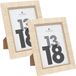 Atmosphera Fotolijstje Bali - 2x - voor 13 x 18 cm foto - beige - mdf/glas - ornament frame 17.5 x 22.5 cm - staand/hangend