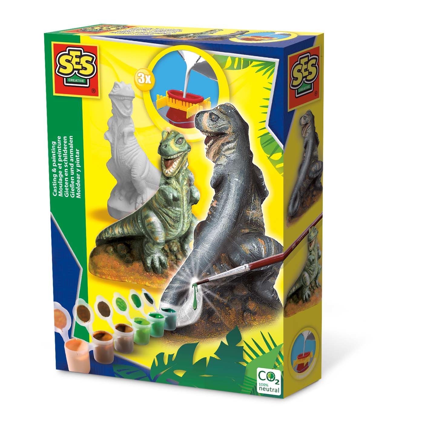 SES Creative Gieten en Schilderen - T-rex Dino - Kinderset