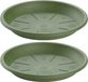 Forte Plastics 4x stuks opvangschaal/onderbord Plantenpot donkergroen rond 20 cm - Kunststof