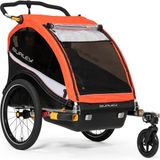 Burley Cub X Kinderfietskar - Twee kinderen - Rood