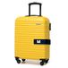 Wittchen Groove Line Hard-shell koffer ABS Reiskoffer met wielen Trolley Combinatieslot Telescopische handvat 4 wielen