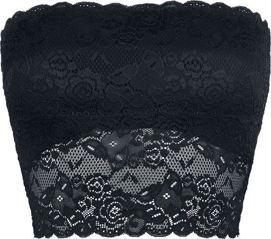 Black Premium by EMP Zwarte kanten bustier - Dames - M