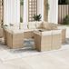 Maison Exclusive - Ensemble de jardin, 11 pièces, avec coussins, beige, en polyrotin