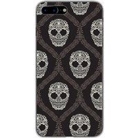 1001 coques Apple iPhone 7 Plus floral skull bedrukt siliconen hoesje