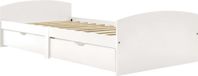 Maison Exclusive - Lit avec 2 tiroirs, blanc, pin massif, 90 x 200 cm