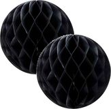 Merkloos / Sans marque Fest-Dekor Gmbh Papieren kerstballen - 6x - zwart - 10 cm
