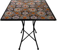 AXI Camilla Bistro Tafel - Casa del Sol – Metalen tuintafel – Vierkant – 60 x 60 x 75 cm - Mozaïeklook – Ingelegd met keramische tegels – Voor tuin, terras en balkon