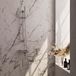 Brauer Brushed Carving Glijstangset met Thermostaatkraan - Staafhanddouche - Rvs Geborsteld Pvd