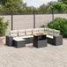 Maison Exclusive - Ensemble de meubles de jardin 9 pièces avec canapé et coussins, noir, en polyrotin