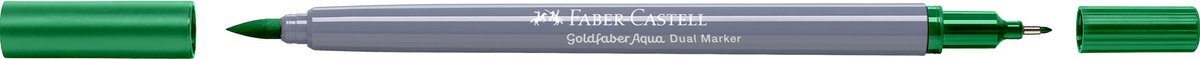 Faber-Castell - Duo aquarelmarker Goldfaber - smaragdgroen 163 - brush / 0,4mm - FC-164663