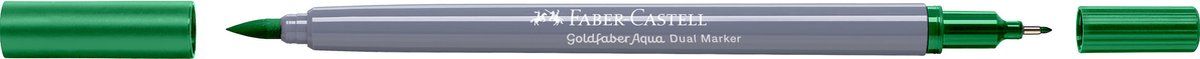 Faber-Castell Duo aquarelmarker Goldfaber smaragdgroen 163 brush / 0,4mm