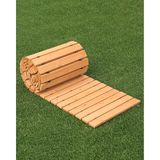VEVOR Tuinpad van hout, 368 x 56 cm, tuinpad, recht, antislip, decoratief, cederhout, met metalen kabelverbinding, voor feesten, bruiloften, binnenplaats, terras, buiten