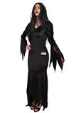 Ciao Morticia Addams kostuum vermomming meisje vrouw volwassen officiële Addams Family (One size)