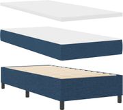 vidaXL Boxspring bed met hoofdeinde Blauw 80 x 200 cm Stof