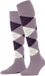 Burlington Marylebone lang gedessineerd wol kniekousen dames paars - maat 36-41