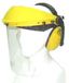Visière en polycarbonate avec protection auditive