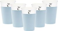 Givi Italia Feestbekers met hoesjes - 40x - lichtblauw - papier - 250ml - kinderfeestje - biologisch afbreekbaar