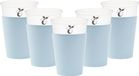 Givi Italia Feestbekers met hoesjes - 40x - lichtblauw - papier - 250ml - kinderfeestje - biologisch afbreekbaar