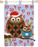 Vervaco Kruiswandtapijt kit Kerst Kerstuilen PN-0154733