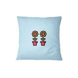 Bona Basics, Decoratieve kussensloop, woondecoratie, voor bank, café, 60 x 60 cm, lichtblauw