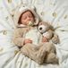 Reborn baby pop, 48 cm, slapend, van vinyl, met een berenoutfit, pour un garçon