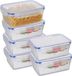 Excellent Houseware Vershoudbakje - 6x - 2200 ml - Transparant - Kunststof