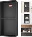 Vevor Wandnis 10x33,02x63,5cm Douchenis Roestvrijstalen Nis Dubbellaags 100% Waterdichte Nismontage 0-40°C Bedrijfstemperatuur 92° Binnenhoekontwerp Ideaal voor Badkamers Slaapkamer Studeerkamer