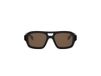 Celine Lunettes de soleil unisexe noir pilote marron 53mm