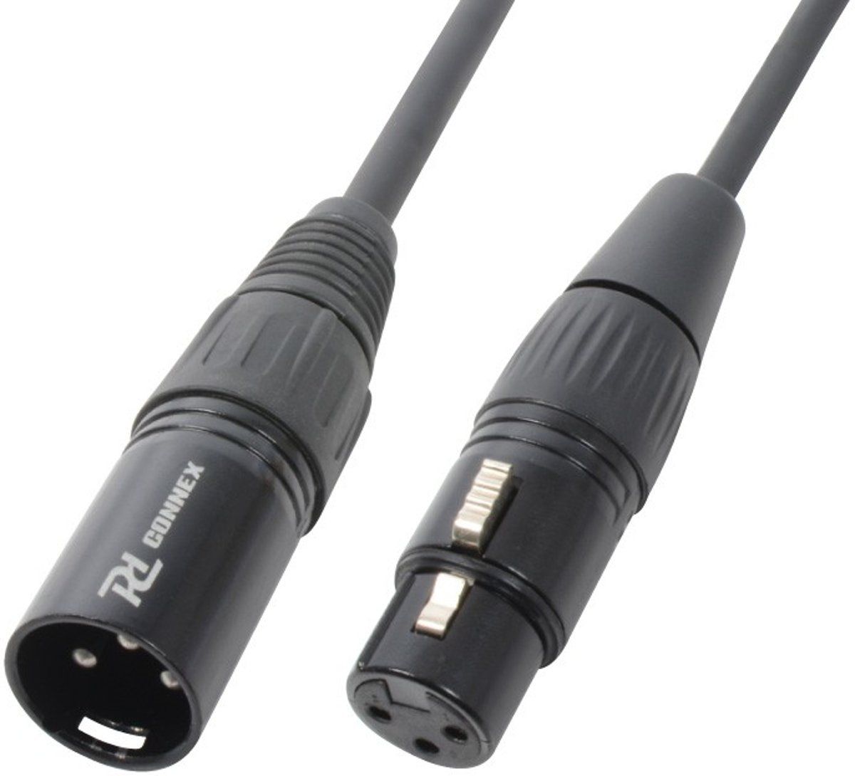 PD Connex XLR XLR verlengkabel 12 m Zwart