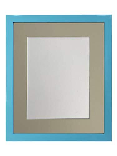 FRAMES BY POST FRAMES DOOR POST 0.75 Inch Blauw Foto Frame Met Licht Grijs Bevestiging 6 x 4 Beeldgrootte 4 x 3 Inch Kunststof Glas