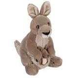 Wild Republic Knuffel Kangoeroe Junior 30 Cm Pluche Grijs/bruin