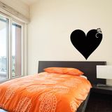 Ambiance Sticker Schoolbordsticker - uitwisbare zelfklevende muurstickers - KLASSIEK HARTONTWERP - 85x85cm