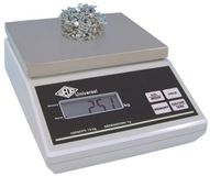 Wedo 507012 Universele elektronische weeg- en deeltellweegweegschaal (12 kg 12 kg/1 g, met EU-voeding) grijs