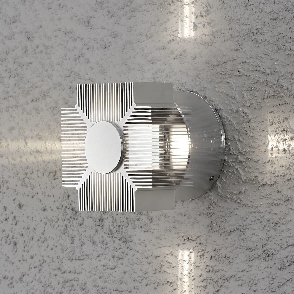 Konstsmide Monza Flush - Outdoor Wall Light - Metallic - LED