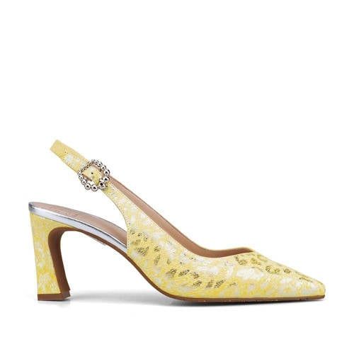 Floris van Bommel Giuli 06 pumps geel/zilver