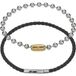Marc Lauder Bracelet cuir véritable/acier inoxydable