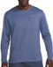 Nike Dri-FIT UV Miler Longsleeve Shirt Heren - Blauw - Maat XL
