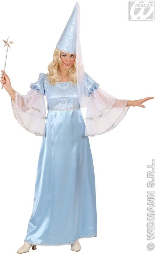 Widmann Elfen Feeen & Fantasy Kostuum Prinses Fee Lichtblauw Kostuum Vrouw Large Carnaval verkleedkleding