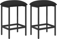 vidaXL Barkruk Zwart 40 x 32 x 64 cm