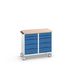 Bott Verso Mobiele Kast | 1050x600x980mm | 10 Laden | MPX Top | RAL 5010 - 16927101.11