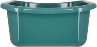 KADAX Rechthoekige wasbak, robuuste wasbak, waskom met comfortabele handgrepen, opbergcontainer, compacte reinigingsbak, kom (groen, 12 liter)