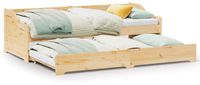 vidaXL - Canapé-lit - avec - lit gigogne - sans - matelas - IRUN - 90x200 - cm