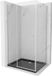 Mexen Roma cabine de douche porte battante 120 x 80 cm, transparent, chrome + receveur de douche bas, noir