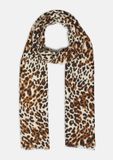 s.Oliver Panterprint Langwerpig Sjaal Vrouwen Polyester Crème