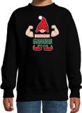 Bellatio Decorations Kersttrui/sweater voor jongens - Sterkste Gnoom - Zwart - 122/128