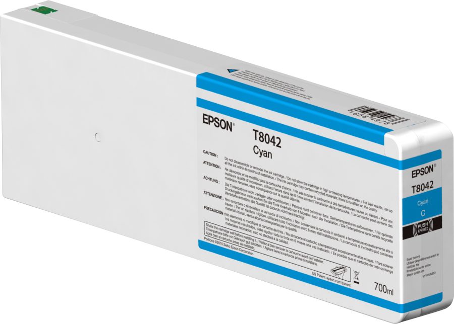 Epson Singlepack Cyan T804200 UltraChrome HDX/HD 700ml single pack / cyaan